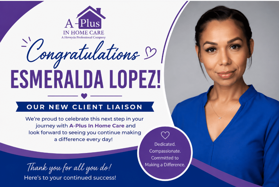 Congratulations to Esmeralda Lopez, Our New Client Liaison!